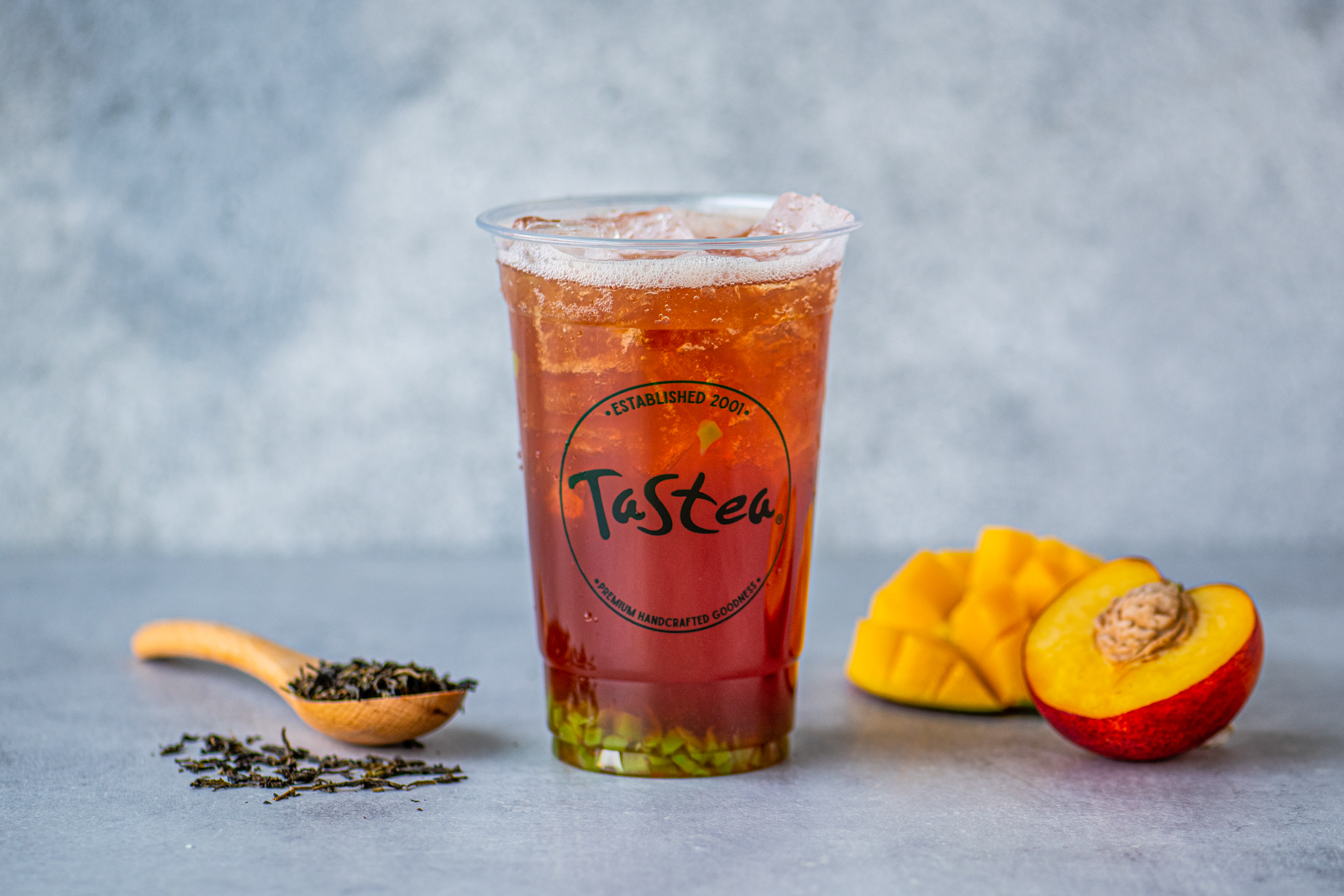 Order Sunset Peach Tea food online from Tastea store, Chino Hills on bringmethat.com