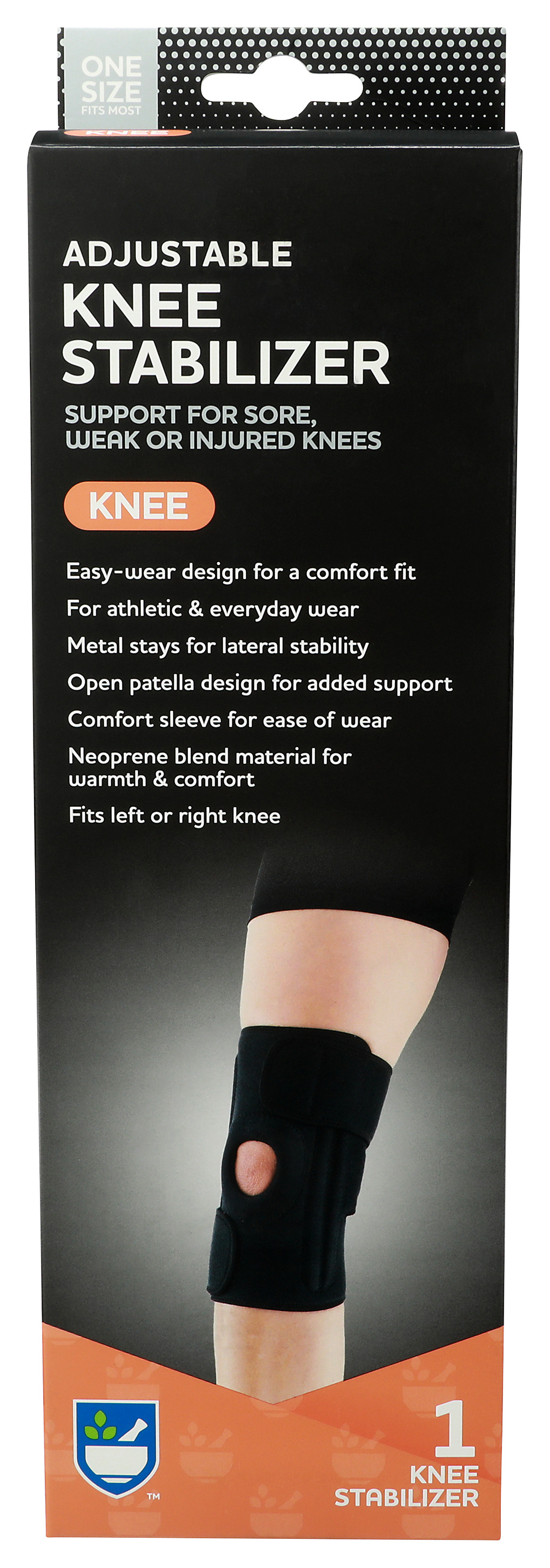 Order Rite Aid Adjustable Knee Stabilizer - One Size food online from Bartell store, Edmonds on bringmethat.com