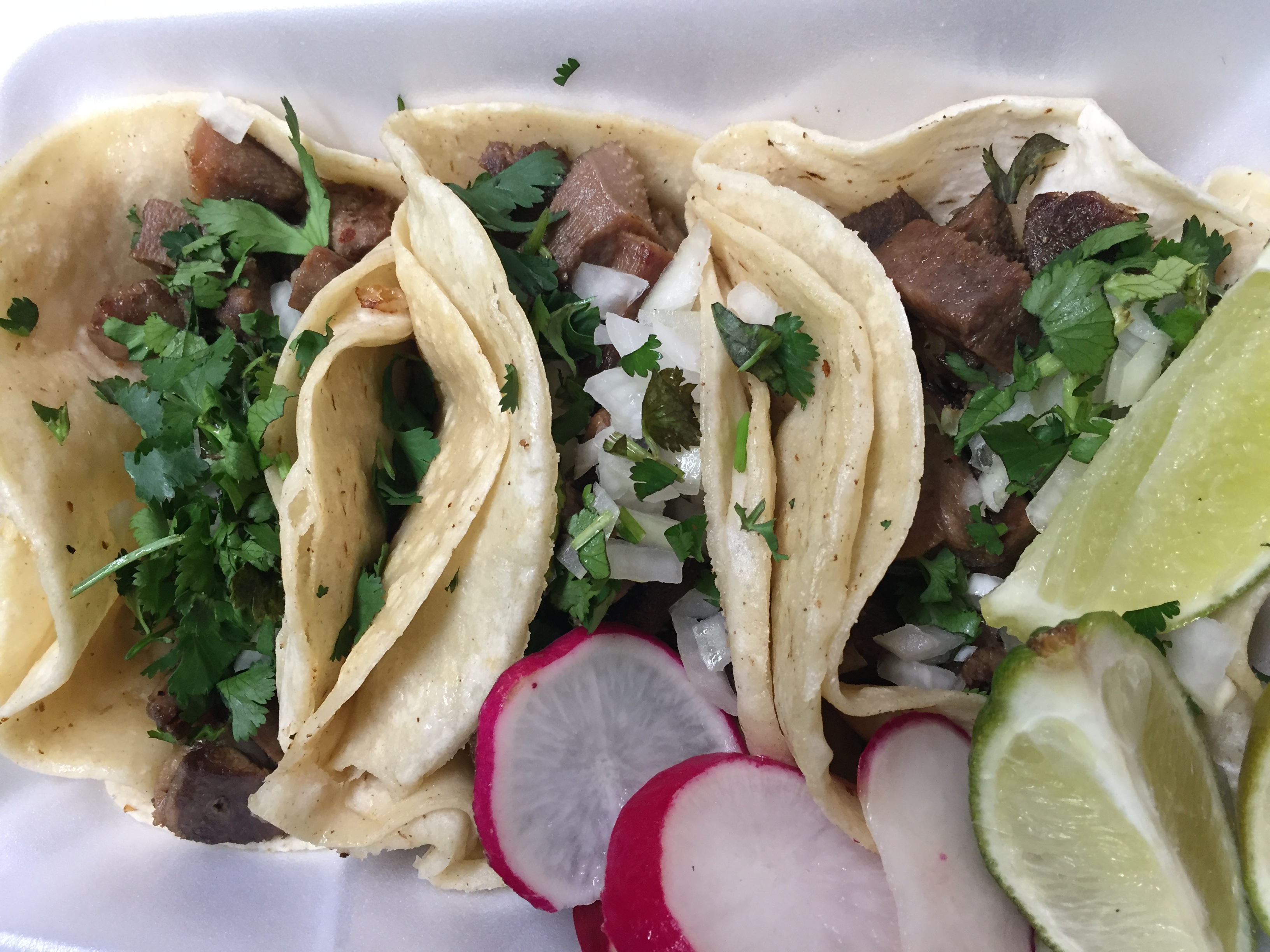 Order 3 Lengua Tacos   food online from Montes Cafe store, Seaside Heights on bringmethat.com