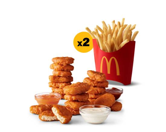 Order 20 Pc Spicy McNuggets and 2 Medium Fry food online from Mcdonald store, Lexington on bringmethat.com