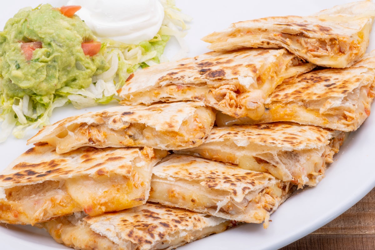 Order Pulled Chicken Quesadilla food online from Uncle julio's rio grande cafe store, Bethesda on bringmethat.com