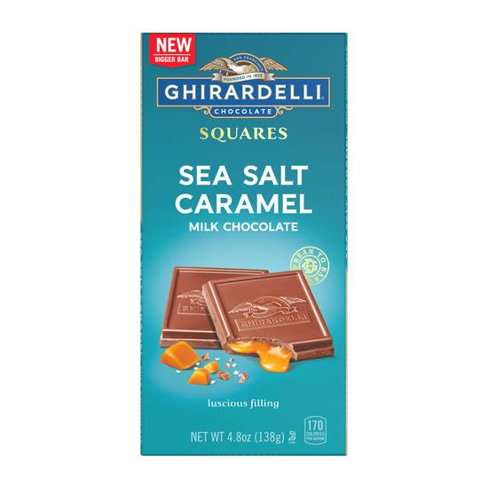 Order Ghirardelli Sea Salt Caramel Milk Chocolate Squares Bar, 4.8 OZ food online from Cvs store, ARCADIA on bringmethat.com