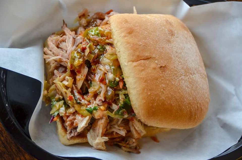 Order Volcano Pulled Pork Sandwich food online from Curbin Cuisine store, Des Moines on bringmethat.com