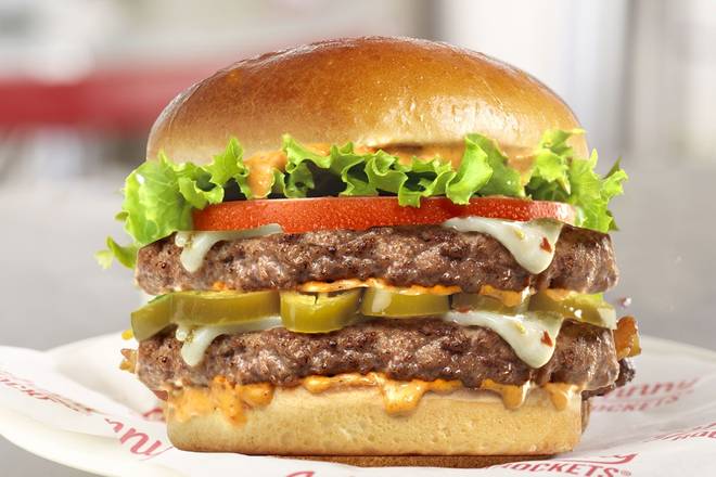 Order Spicy Houston Double food online from Johnny Rockets store, Anaheim on bringmethat.com