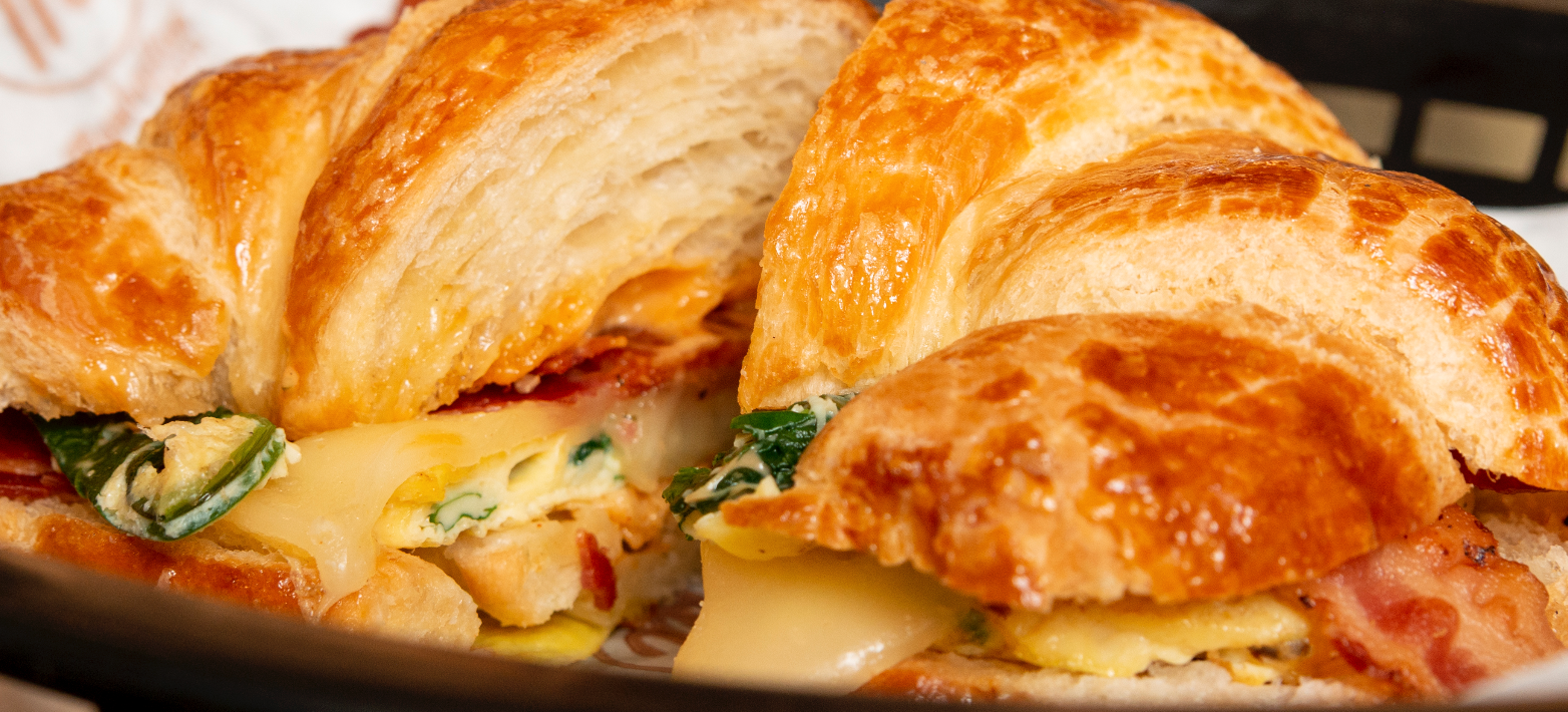 Order Spinach Bacon Croissant food online from Manhattan Bagel store, Summit on bringmethat.com