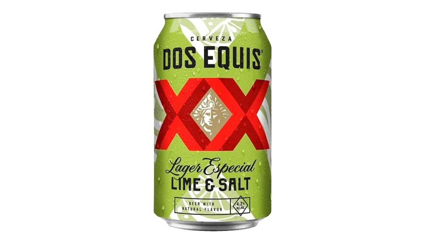 Order Dos Equis Lager Lime & Salt Pilsner 24 oz Can food online from Ocean Liquor store, South Pasadena on bringmethat.com