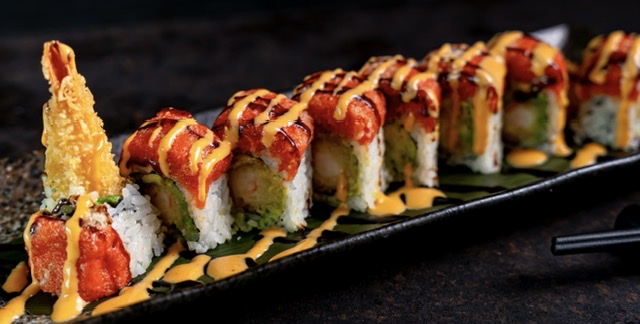 Order Out of Control Roll food online from Kinha Sushi store, Garden City on bringmethat.com