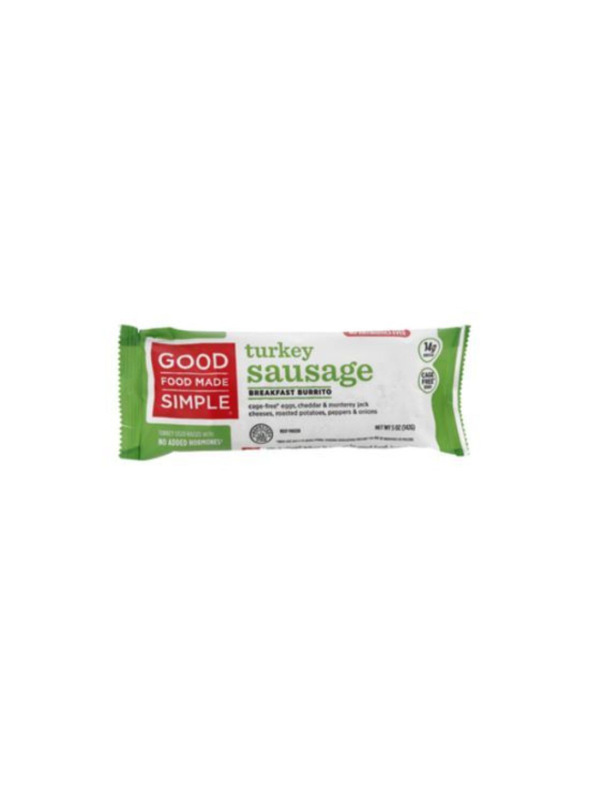 Order Good Food Egg Cheese Turkey Sausage Burito (5 oz) food online from Stock-Up Mart store, Marietta on bringmethat.com