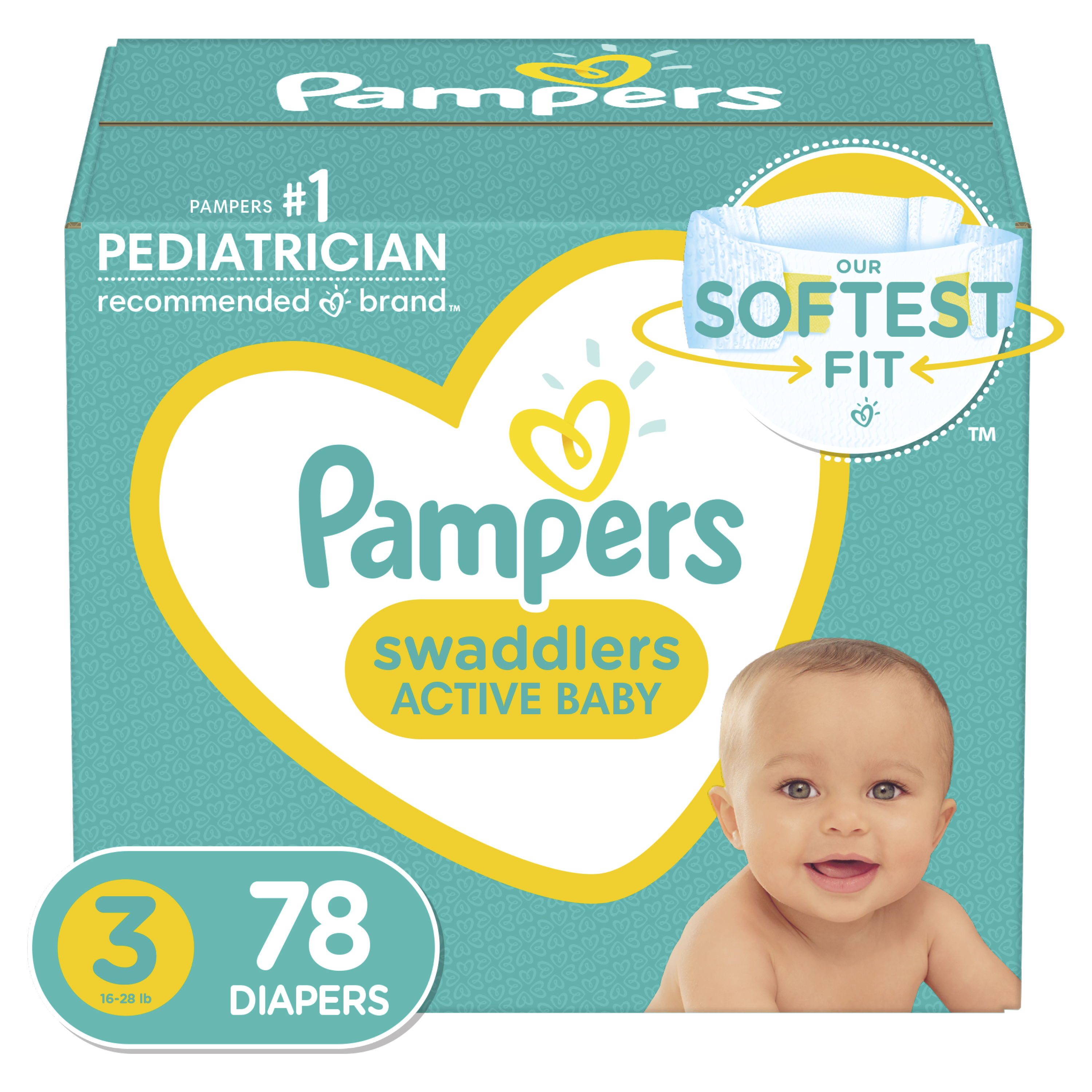 Order Pampers Swaddlers Diapers - Size 3, 78 ct food online from Rite Aid store, MILLER PLACE on bringmethat.com