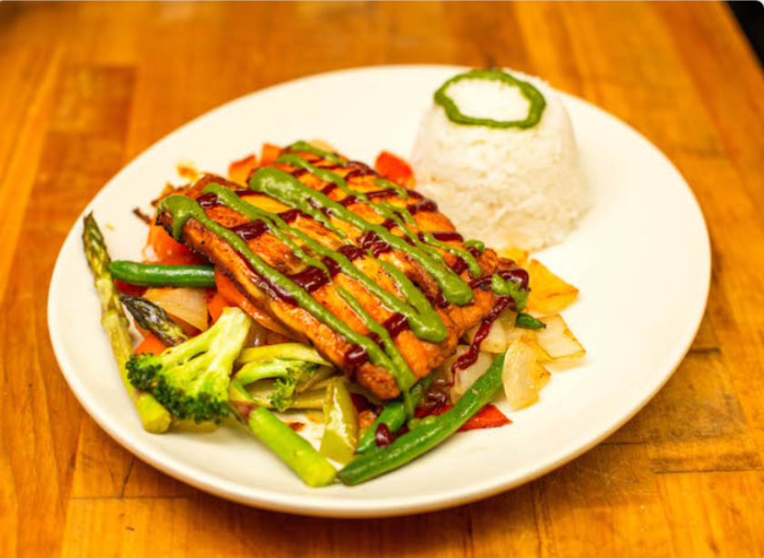 Order Salmon on Asparagus food online from Mitho Restaurant store, Winchester on bringmethat.com