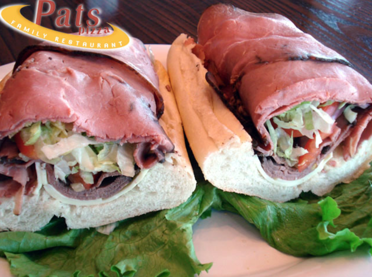 Order Roast Beef Cold Sub food online from Pat Pizza Family Restaurant store, Wilmington on bringmethat.com