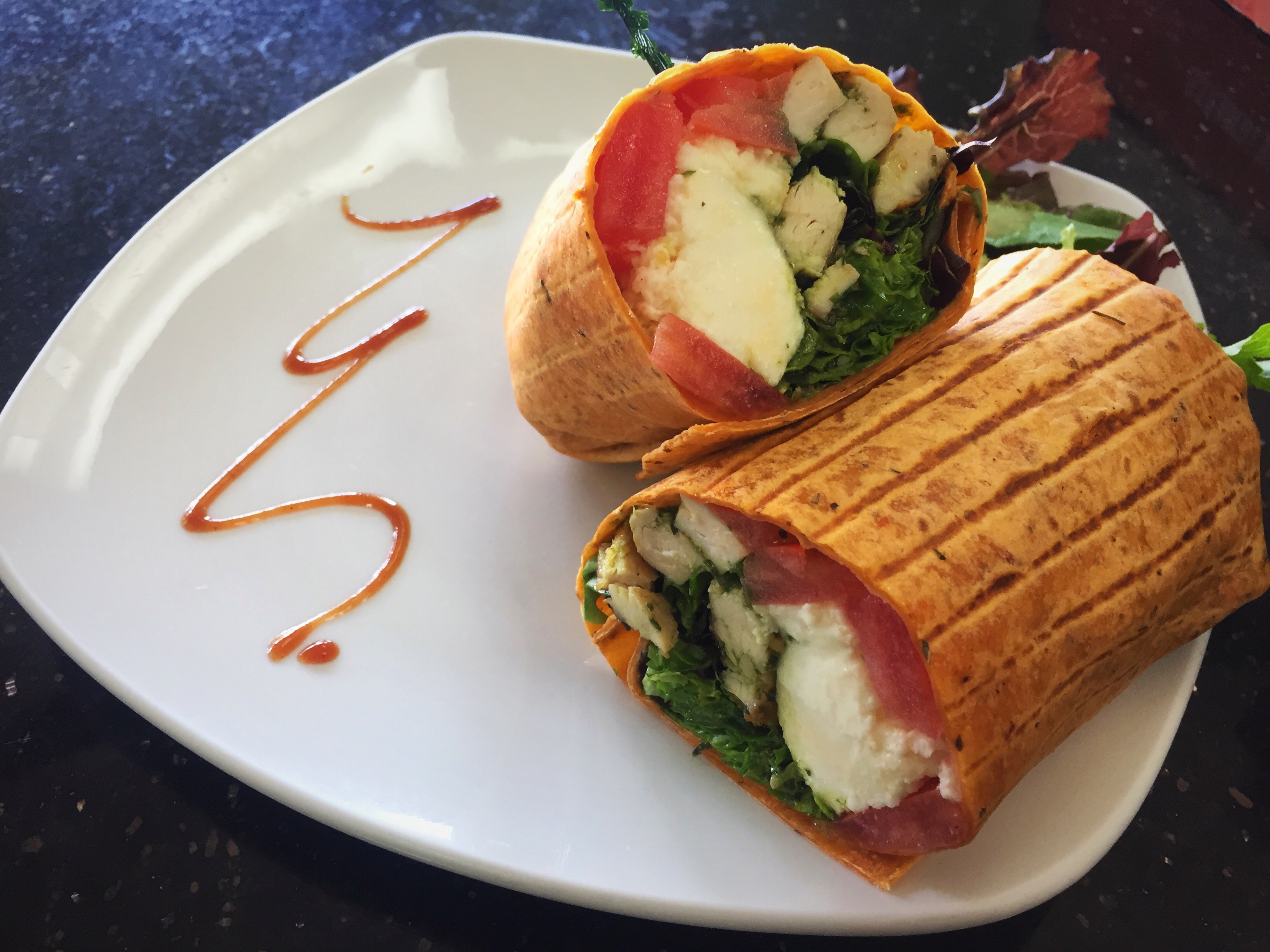 Order Rio Grande Chicken Wrap food online from Healthy Garden & Gourmet Pizza store, Collingswood on bringmethat.com