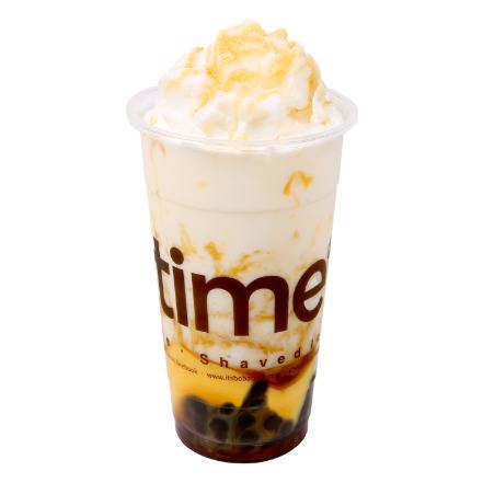 Order #4 Frosty Milk with Caramel, Pudding & Honey Boba food online from Boba Time store, Fullerton on bringmethat.com