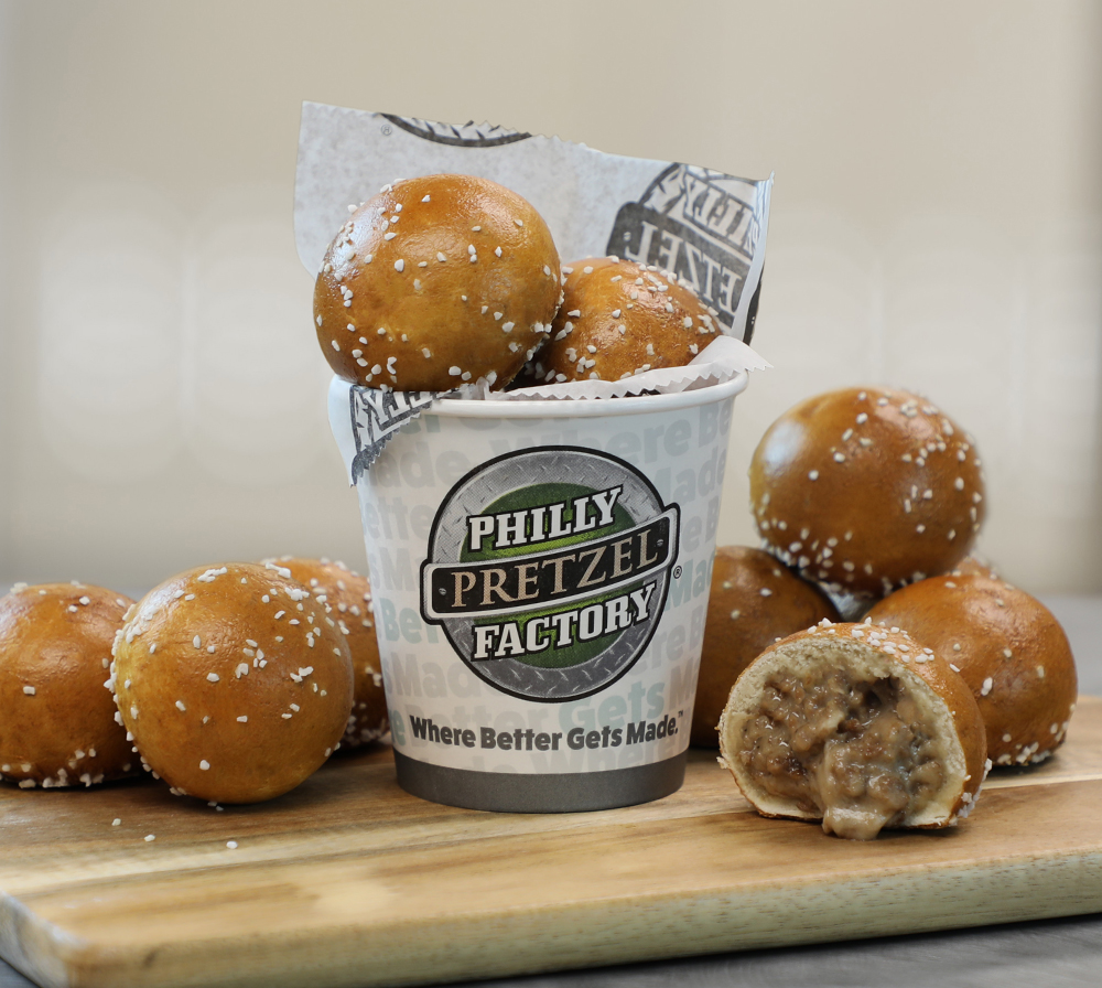 Order Mini Cheesesteaks food online from Philly Pretzel Factory store, York on bringmethat.com