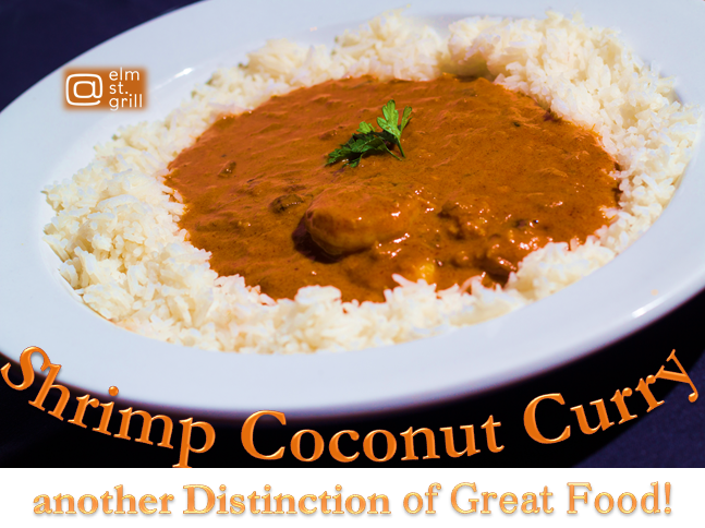 Order Shrimp Coconut Curry food online from @ Elm St. Grill store, Greensboro on bringmethat.com