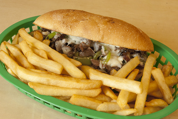 Order Philly Cheese Steak and Fries Sandwich food online from Chicos Pizza store, San Francisco on bringmethat.com