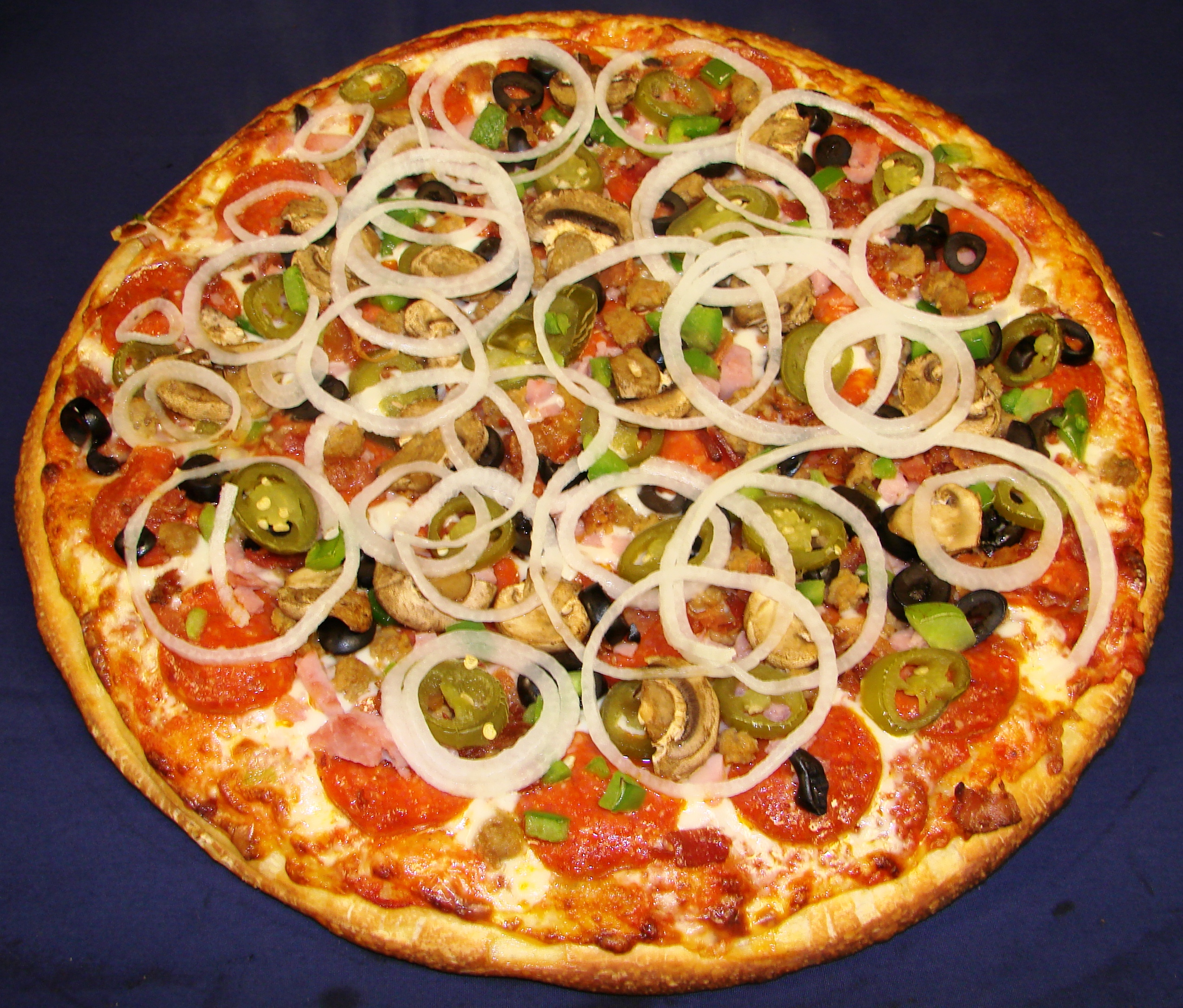 Order E.B.A. Pizza food online from Calz Pizza Subs & Chicken Wings store, Virginia Beach on bringmethat.com
