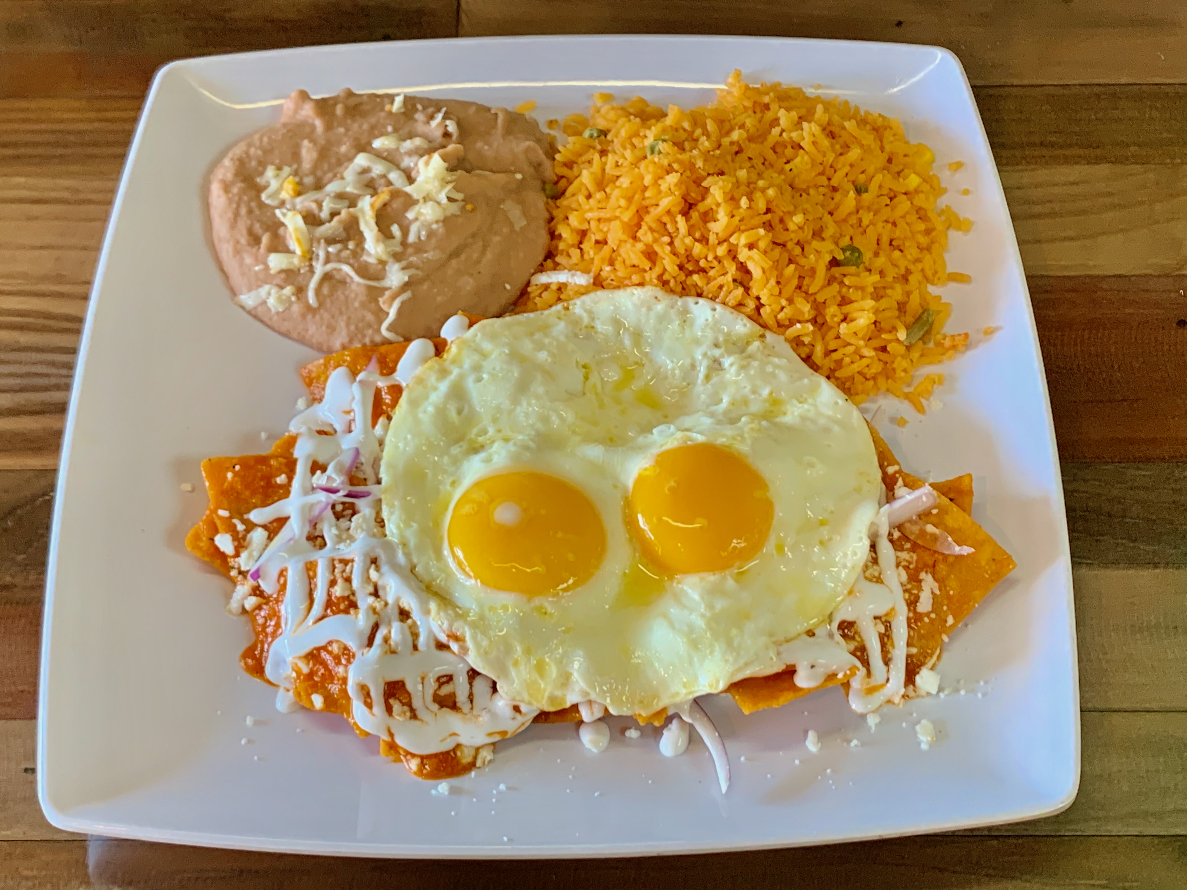 Order Red Chilaquiles food online from Ixcateco Grill store, Chicago on bringmethat.com