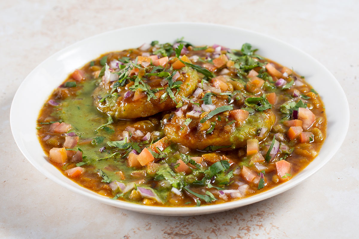 Order 07. Ragda Patties - Vegan food online from Tulsi Indian Eatery store, Los Angeles on bringmethat.com