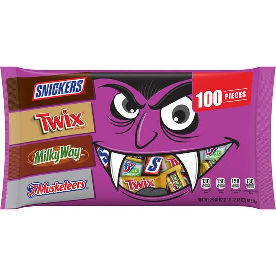 Order SNICKERS, TWIX, MILKY WAY & 3 MUSKETEERS Bulk Assorted Chocolate Halloween Candy Bars, 28.78 OZ food online from CVS store, WATERFORD on bringmethat.com