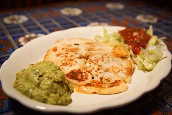 Order Quesadilla con Chorizo food online from Cafe Sol Azteca store, Newton on bringmethat.com