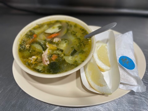 Order CHICKEN VEGGIE SOUP (SEASONAL) IN SEASON NOW!  food online from Burgers and More store, Alhambra on bringmethat.com