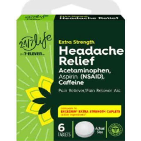 Order 24/7 Life Headache Relief 6 Count food online from Speedway store, Centerville on bringmethat.com