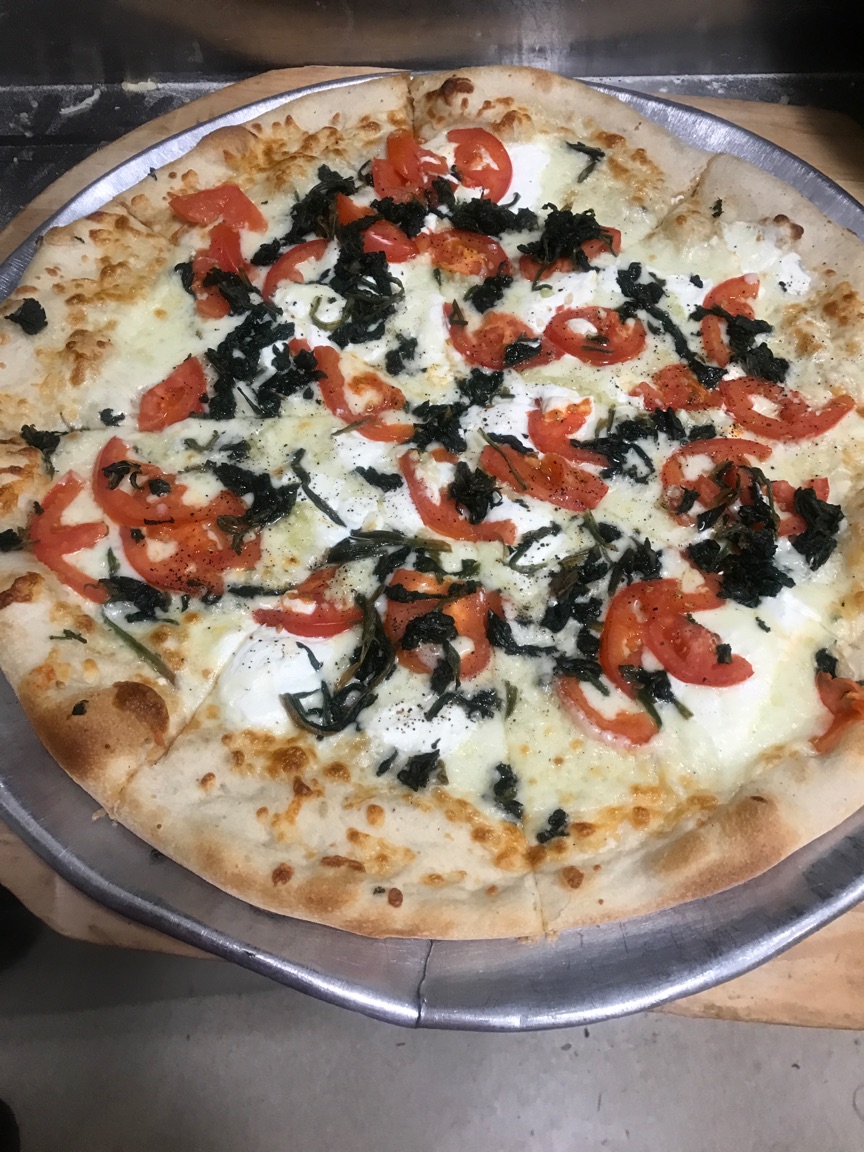Order White Pizza food online from Italian Pizzeria store, Durham on bringmethat.com