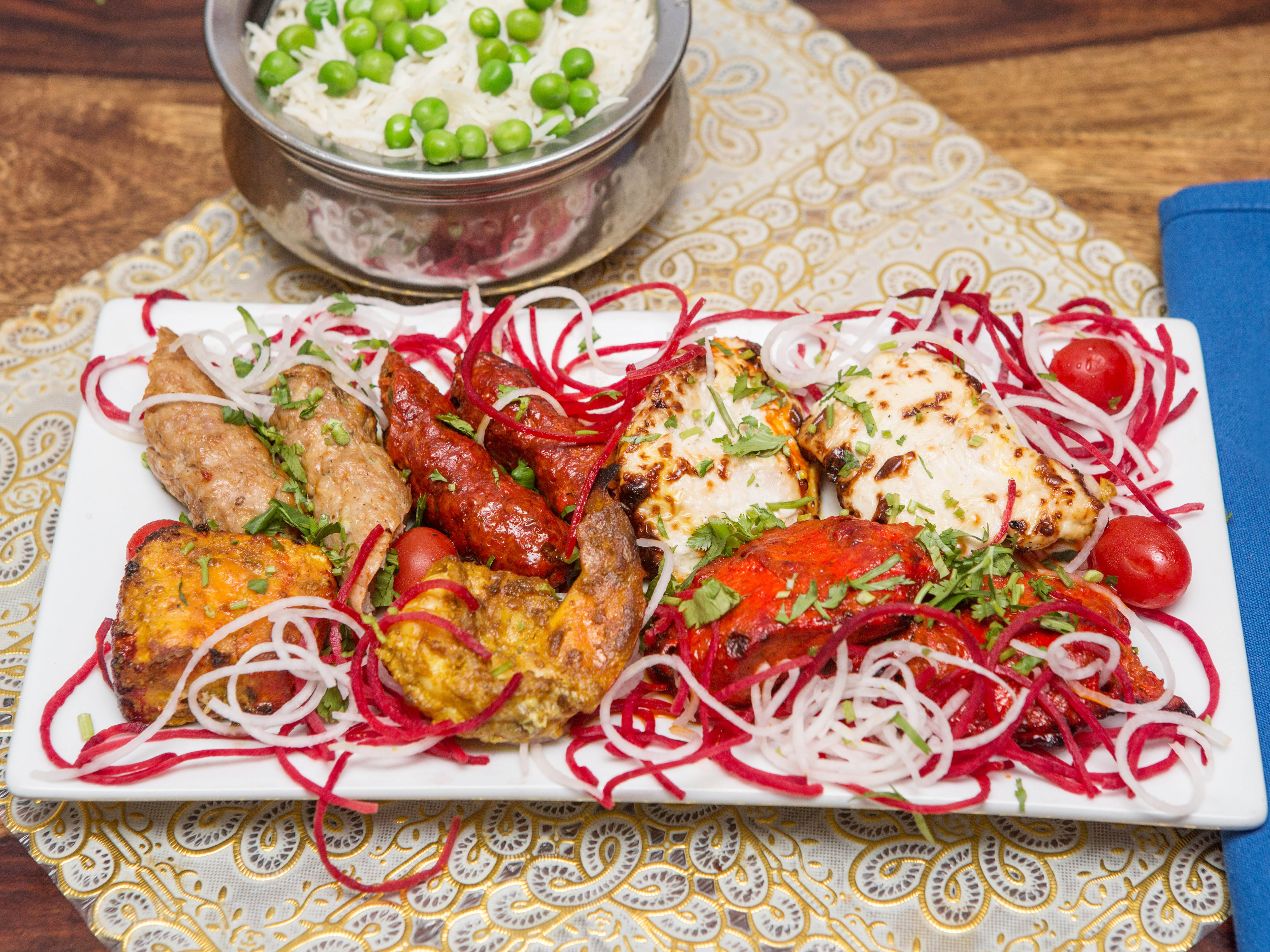 Order Tandoori Mixed Platter food online from Mughlai Indian Cuisine store, New York on bringmethat.com