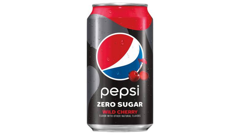 Order Pepsi Zero Sugar Wild Cherry Cola Soda Pop food online from Trumbull Mobil store, Trumbull on bringmethat.com