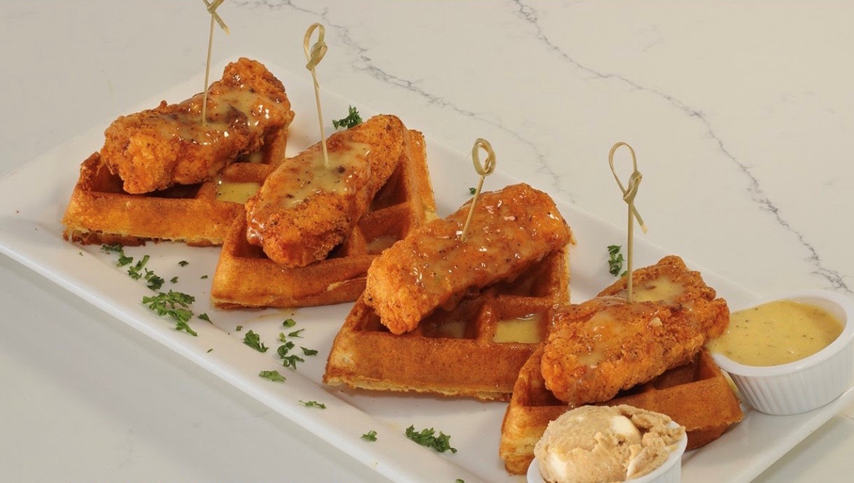 Order Chicken N Waffle Slices food online from Eggsperts Breakfast & Lunch Cafe store, Orland Park on bringmethat.com