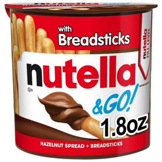 Order Nutella & Go w/ Breadsticks food online from IV Deli Mart store, Goleta on bringmethat.com