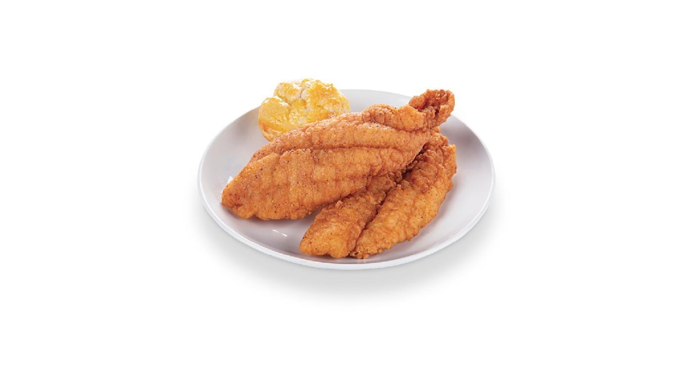 Order 2 Piece Cajun Style Fish ＆ Biscuit food online from Krispy Krunchy Chicken store, Modesto on bringmethat.com