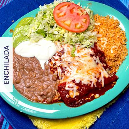 Order 3 Enchilada Plate food online from Taqueria Vallarta store, Felton on bringmethat.com