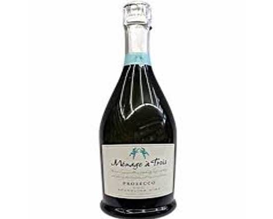 Order MenageA Trois Prosecco 750 ml 11.5% food online from Starway Liquor store, Bell Gardens on bringmethat.com