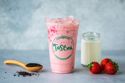 Order Strawberry Milk Tea food online from Tastea store, Sacramento on bringmethat.com