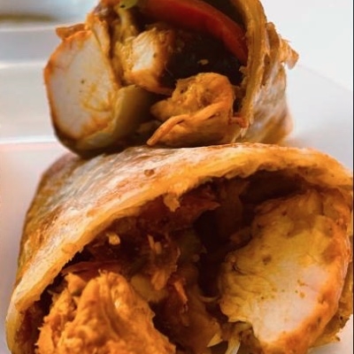 Order CHICKEN TIKKA KATHI ROLL food online from Kabob & Curry store, Providence on bringmethat.com