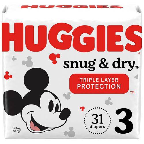 Order Huggies Snug & Dry Baby Diapers Size 3 - 31.0 ea food online from Walgreens store, Clarksville on bringmethat.com