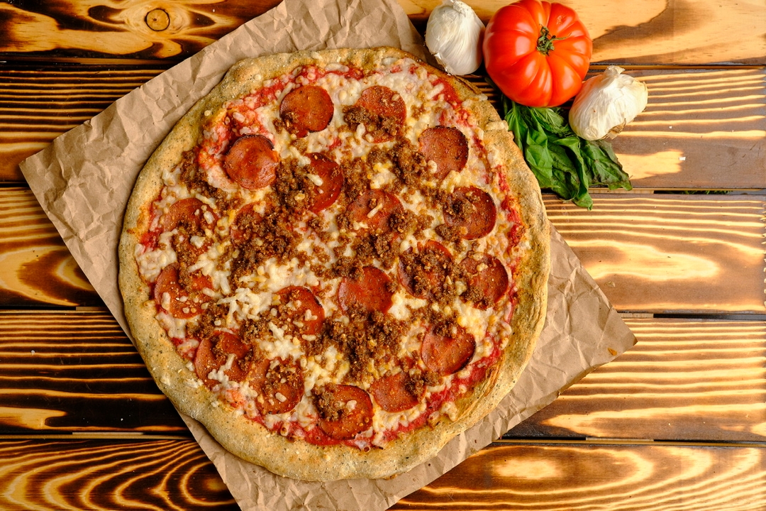 Order Pepperoni & Sausage food online from Plant Based Pizza store, Atlanta on bringmethat.com