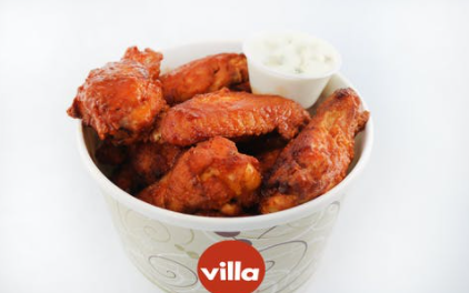 Order 1 lb. Bucket of Wings food online from Villa Pizza store, San Jose on bringmethat.com