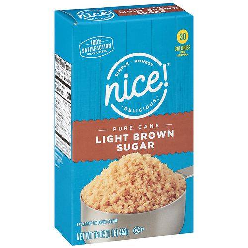 Order Nice! Pure Cane Light Brown Sugar - 16.0 oz food online from Walgreens store, Longview on bringmethat.com