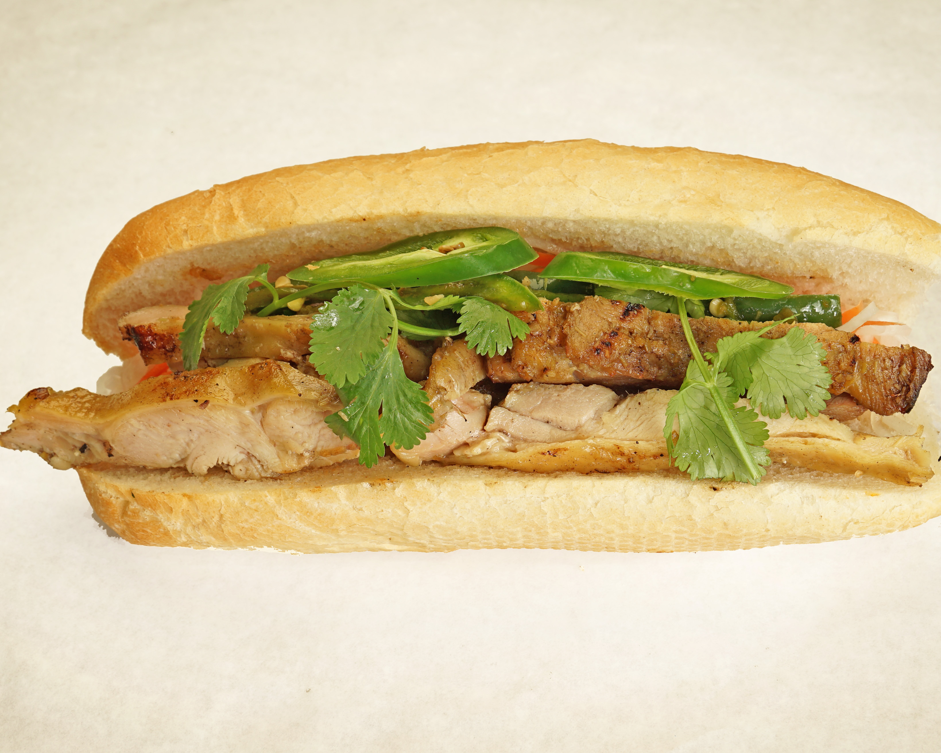 Order B2. Grilled Chicken & Pâté Sandwich 燒雞肉三文治 food online from Phosure store, San Francisco on bringmethat.com