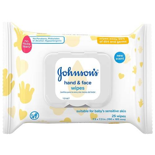 Order Johnson's Baby Hand & Face Gentle Cleansing Wipes, Alcohol-Free - 25.0 ea food online from Walgreens store, Denham Springs on bringmethat.com