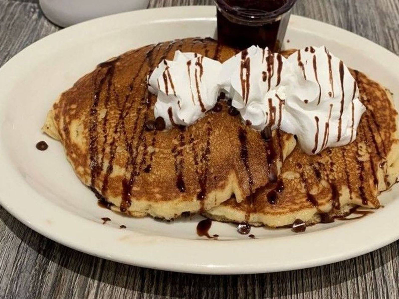 Order Jr Chocolate Chip Pancakes-OO food online from Biscuits Cafe store, Chandler on bringmethat.com