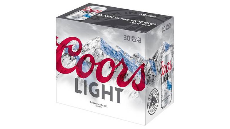 Order Coors Light 30-Pack Cans food online from Waldi Discount Liquor store, Ansonia on bringmethat.com