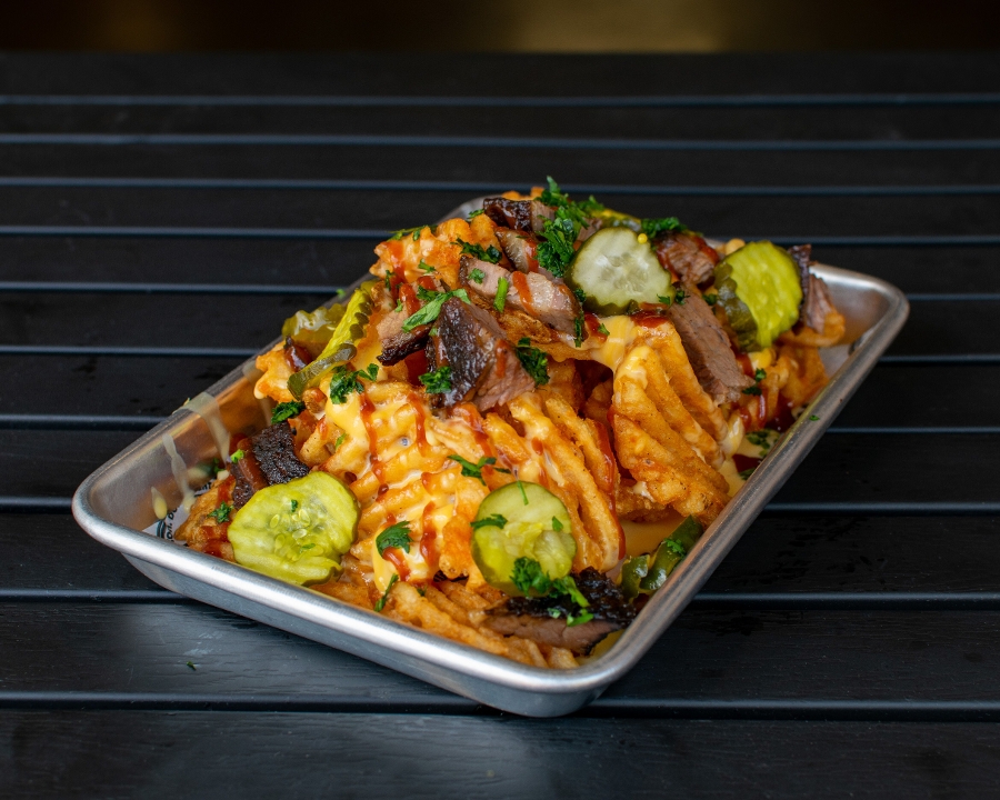 Order Texas Style Brisket Fries food online from Smoke And Fire Social Eatery Pomona store, Pomona on bringmethat.com