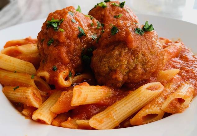 Order Meatballs with Penne food online from Tuscan Son store, Los Angeles on bringmethat.com