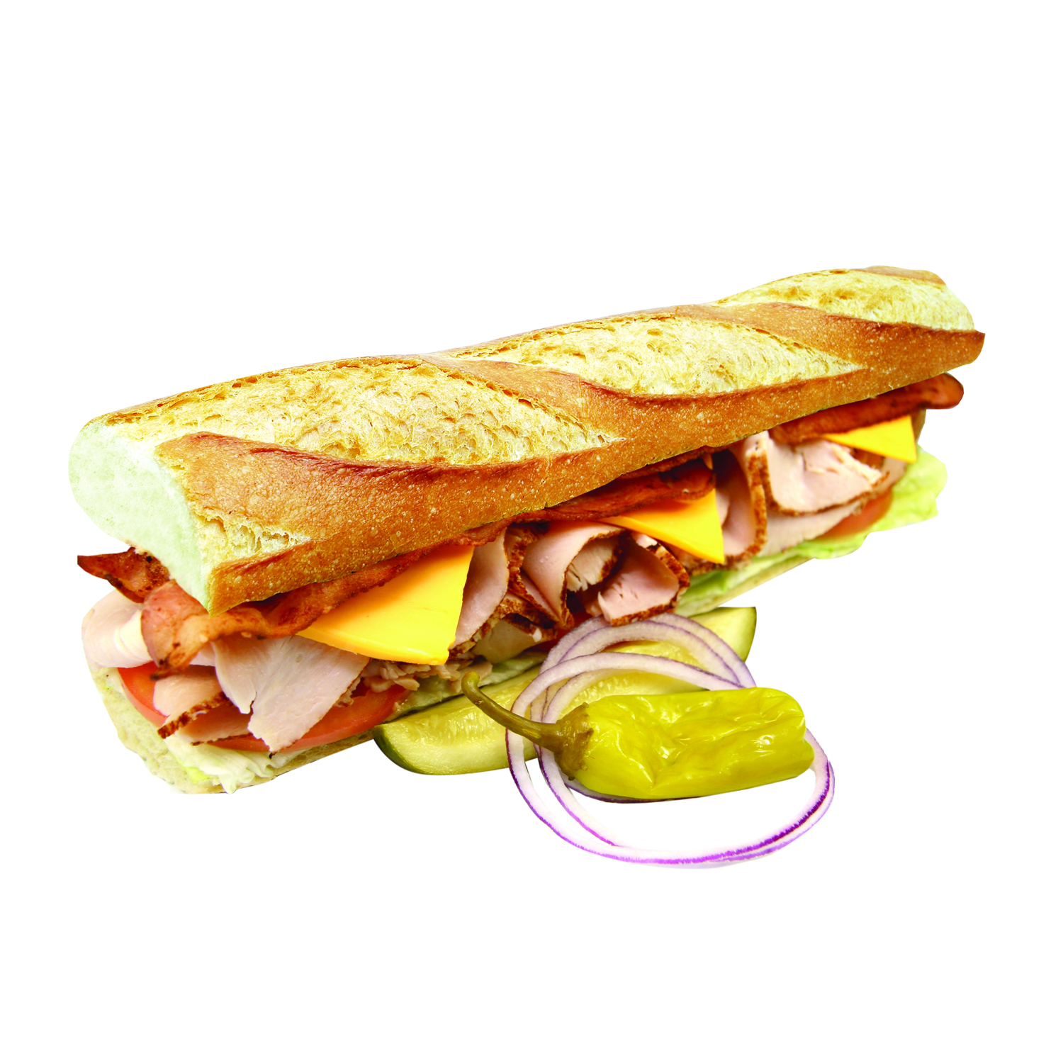 Order #27. Turkey Club with Bacon Baguette food online from Lee Sandwiches store, Orange on bringmethat.com