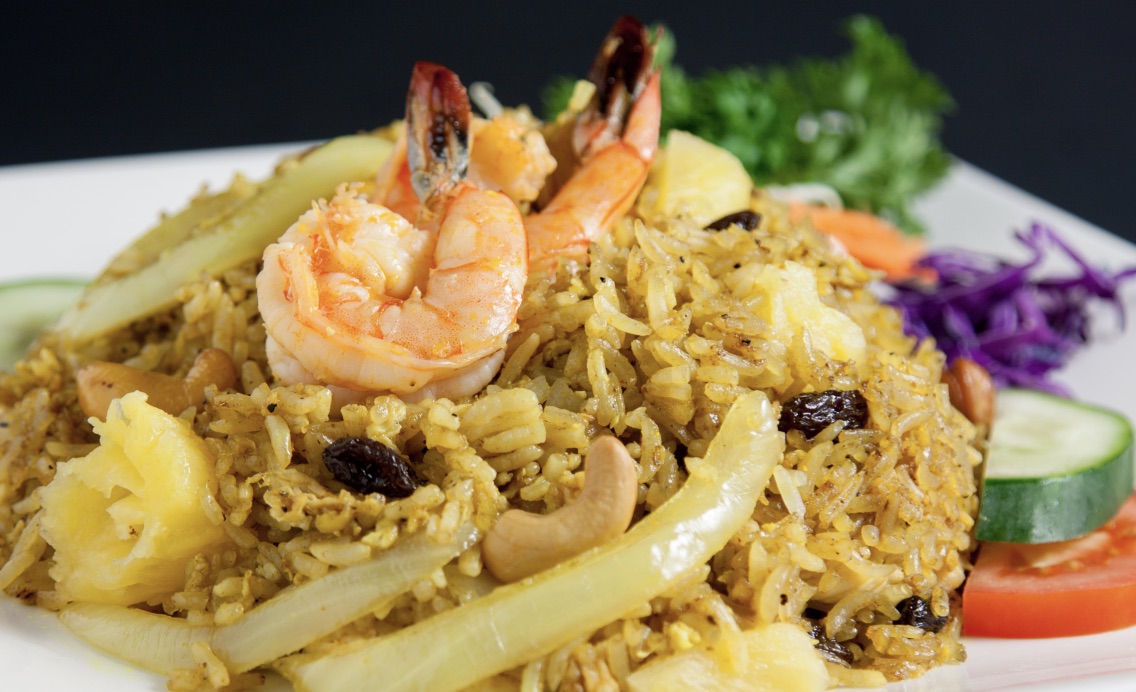 Order Pineapple Fried Rice food online from Lanna Thai Cuisine store, San Diego on bringmethat.com