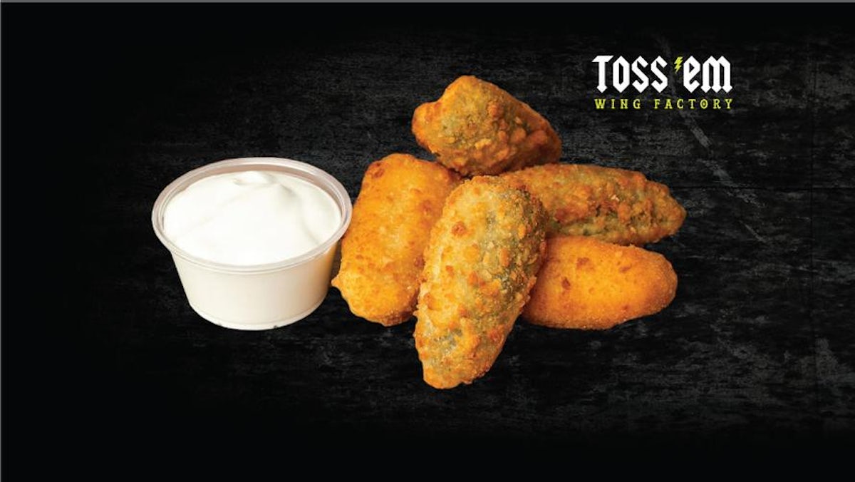 Order JALAPENO POPPERS food online from Toss 'Em Wing Factory store, Pomona on bringmethat.com